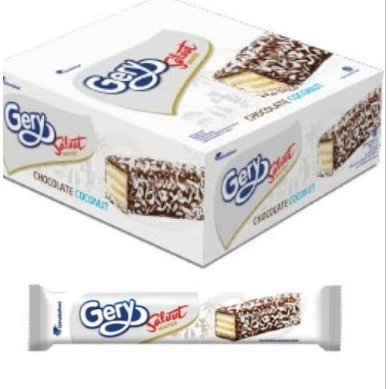 

Gery Salut Wafer Cokelat Tabur Kelapa Box isi 12 @17,5 gram