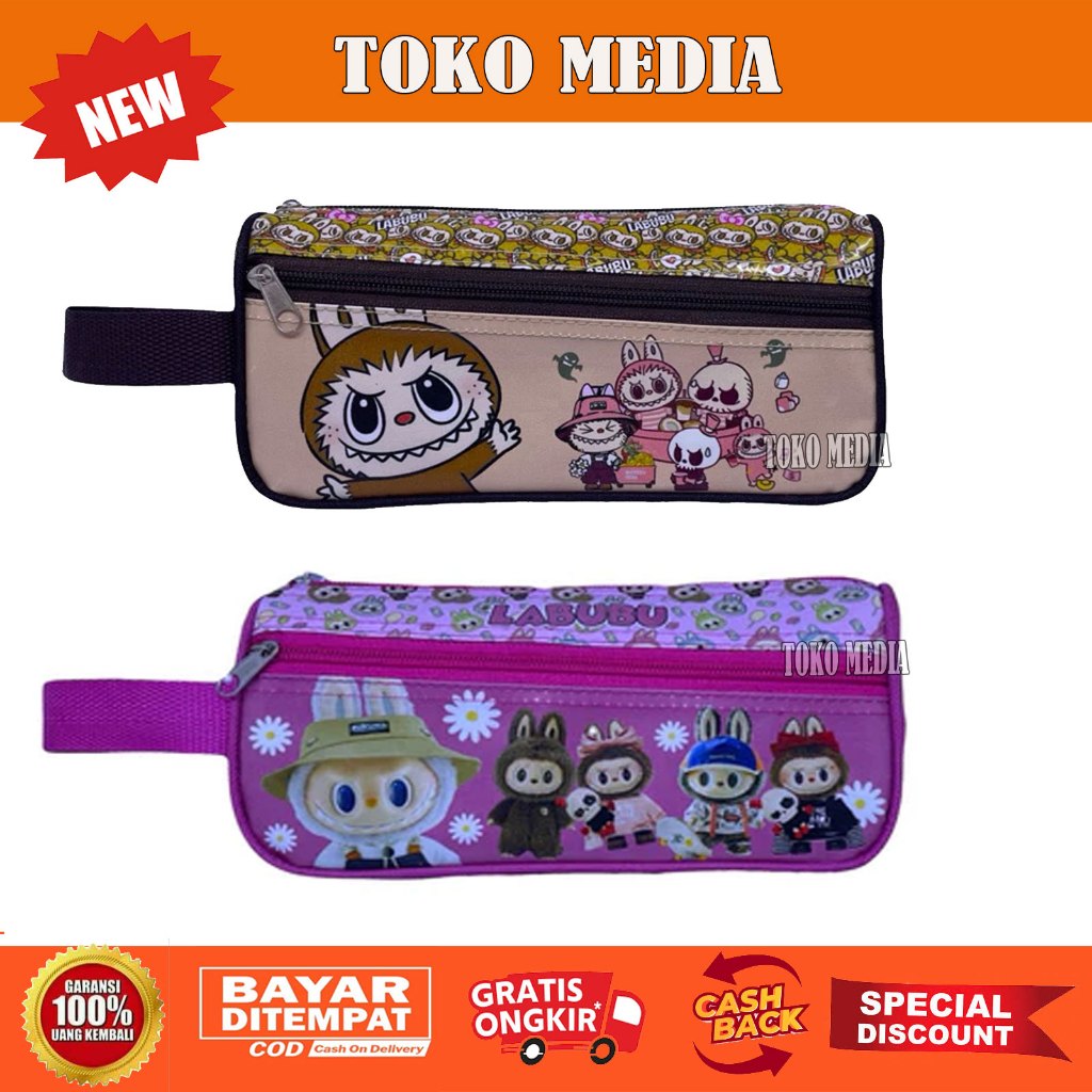 

Tempat Pensil Anak Labubu Dengan 2 restleting tempat penyimpanan