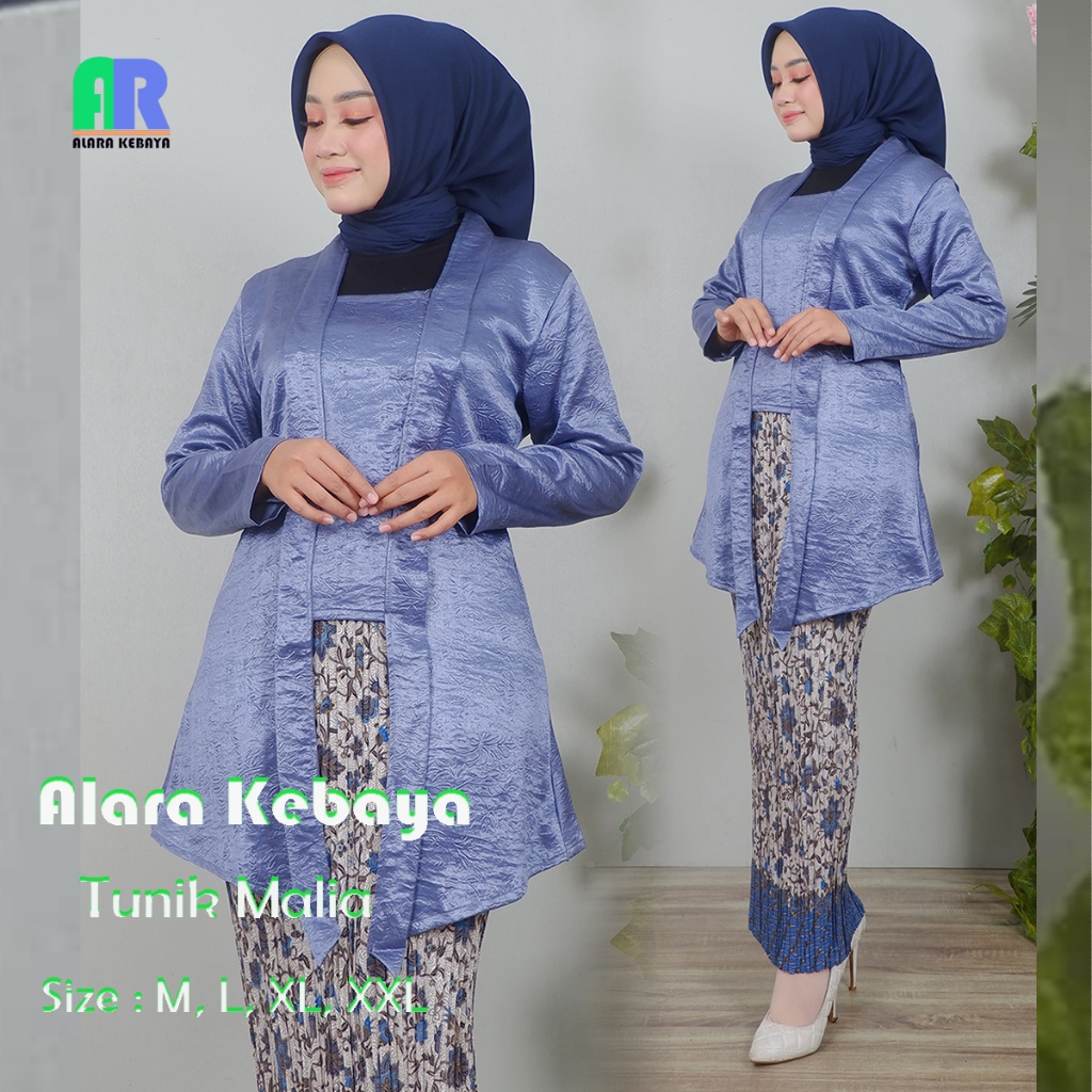 Kebaya Tunik Kutubaru Embos Jaguar Premium Pesta Kondangan Wisuda Modern Kebaya Jawa Jumbo
