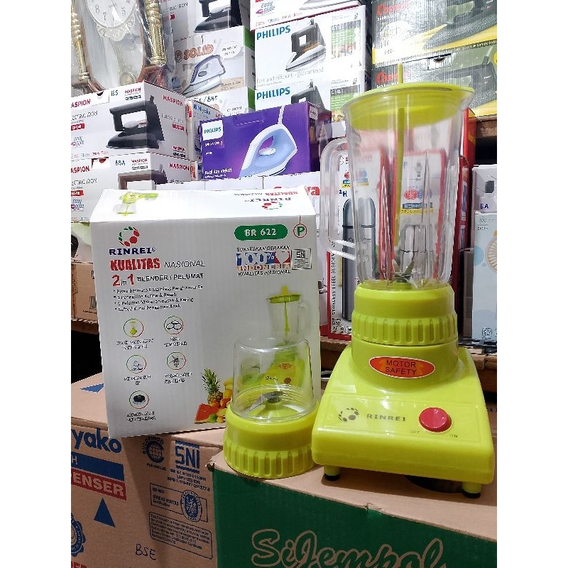 BLENDER RINREI BR 622, BLENDER TABUNG PLASTIK, BLENDER 2 TABUNG, BLENDER MURAH BERKUALITAS BLENDER A