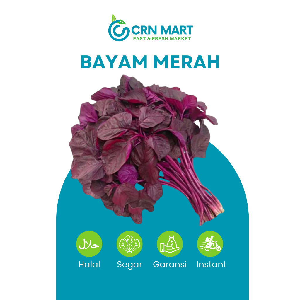 

CRN MART - Sayur Bayam Merah Segar/Sayuran Segar/Bayam Merah Fresh Per Ikat