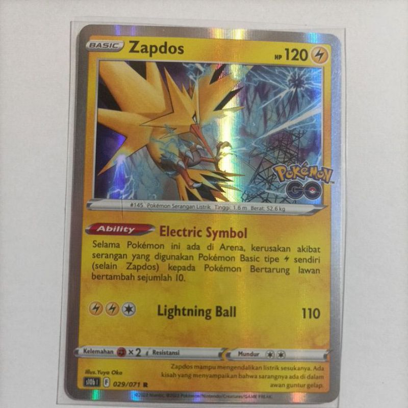 Zapdos 029/071 R - Pokemon Go - Pokemon TCG Indonesia