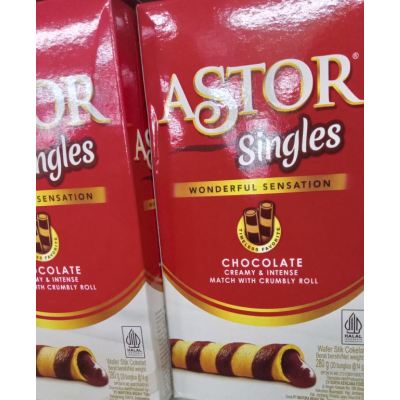 

Astor Singles Wafer Stick Roll isi 20x14gr