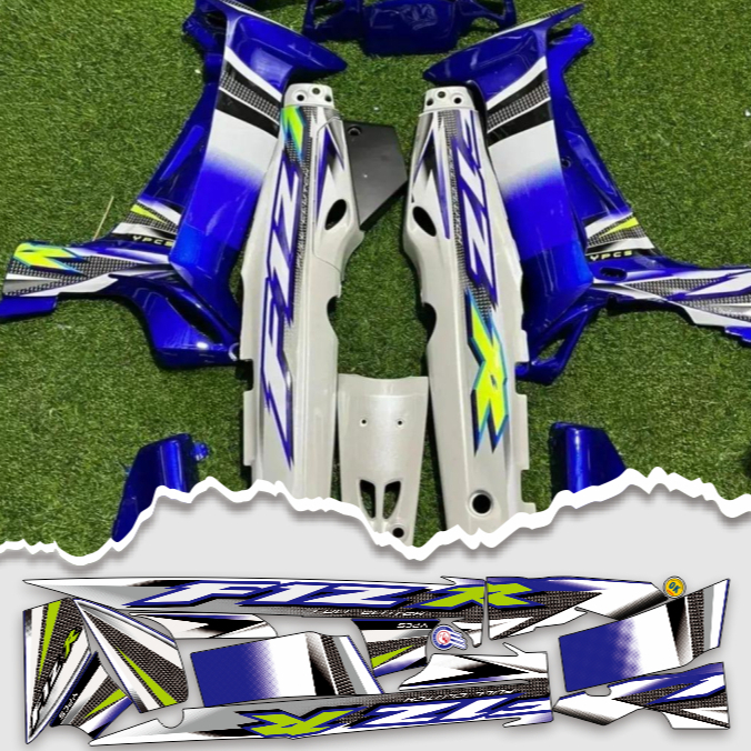 STRIPING VARIASI FIZR 2004 BIRU FIZ R custom YAMAHA MURAH