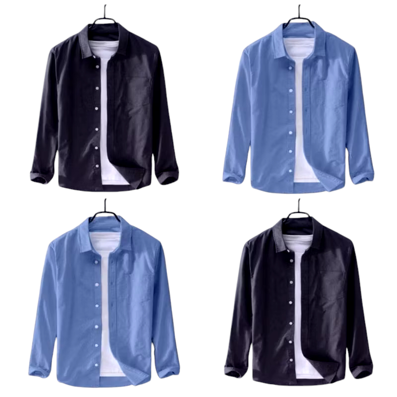 Kemeja pria terbaru trendy simple pria kemeja terbaru kemeja polos simple pria kemeja Warna baby blu