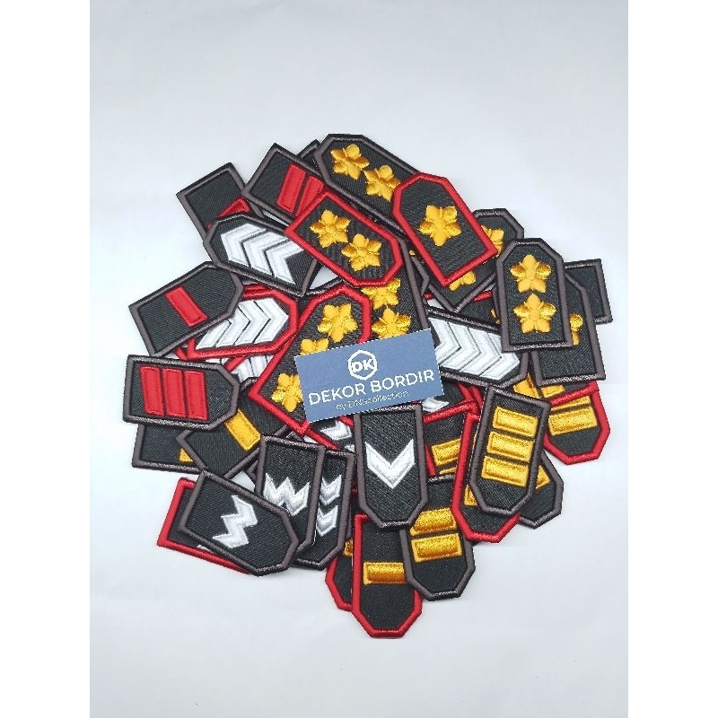 BORDIR PANGKAT KERAH/SET / PANGKAT POLRI TIMBUL