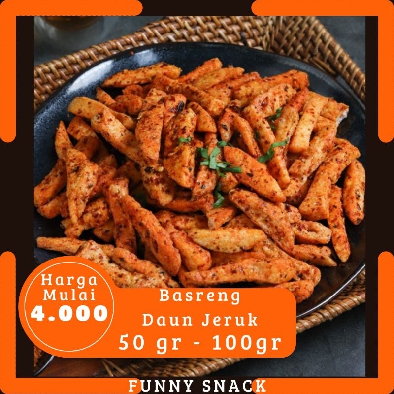 

Basreng daun jeruk 100gram | basreng pedas daun jeruk