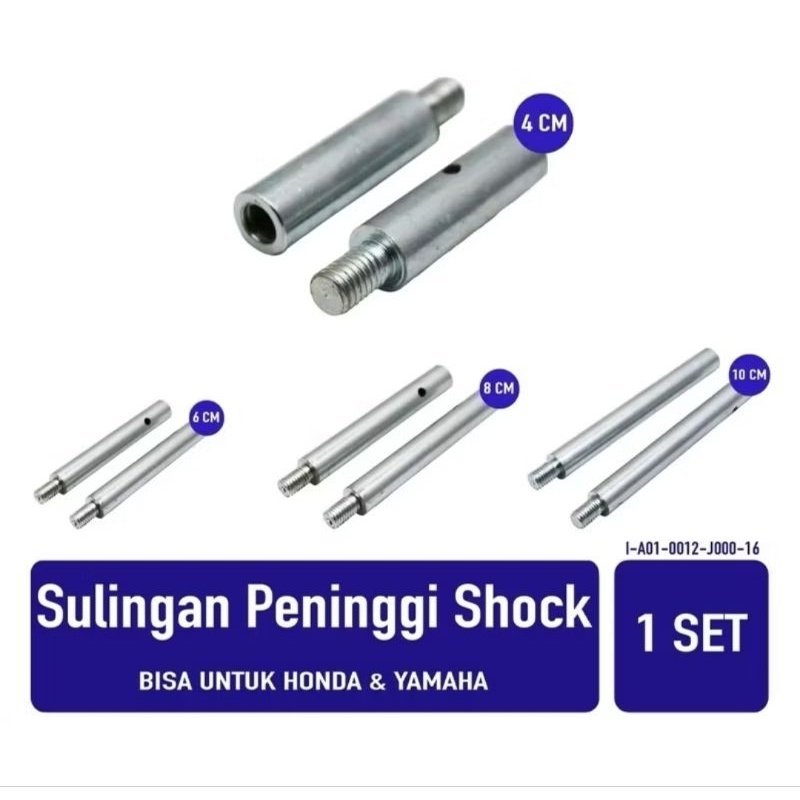 PENINGGI SULING SHOCK DEPAN MATIC BEBEK BEAT MIO SUPRA DLL 4CM 6CM 8CM 10CM