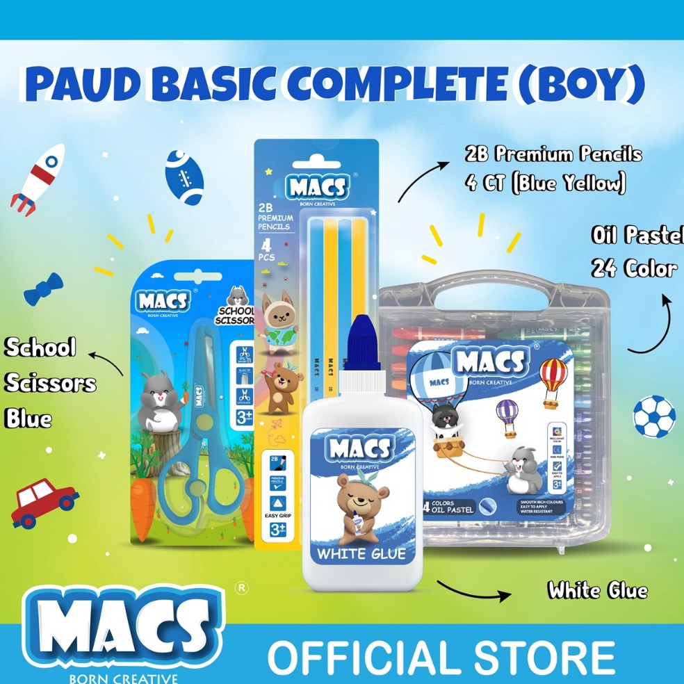 

Garansi Order MACS Paket PAUD Complete Crayon Pensil Paket Sekolah