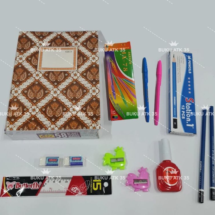 

Serbu Puas PROMO MURAH Paket Alat Tulis Set LENGKAP buku KIKY 58