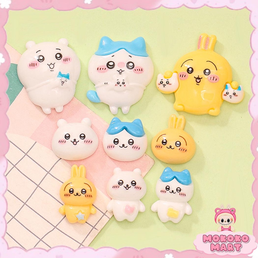 

MM Resin Clay 3D Stiker Karakter Buat Dekor DIY Gantungan Kunci Casing HP Sticker Chiikawa 3D-021