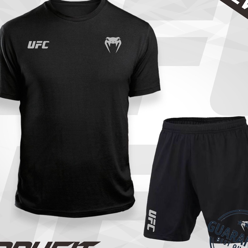 Potongan Setelan Olahraga Pria UFC Dryfit 1 Set Baju Jersey Sport