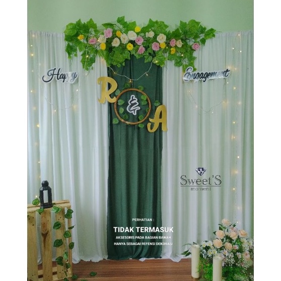 Grosir Murah  Dekorasi lamaran paket backdrop tunangan wedding akad simple ukuran 25 meter