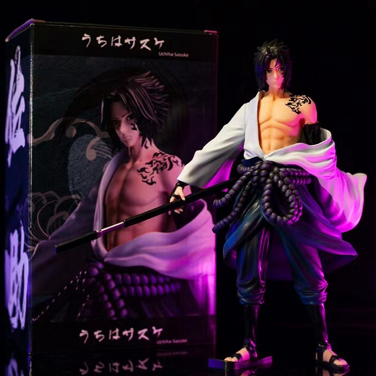 Serbu Sekarang 27Cm Action Figure Naruto untuk Hadiah Dekorasi Koleksi Tokoh Pvc Anime Sasuke Uchiha