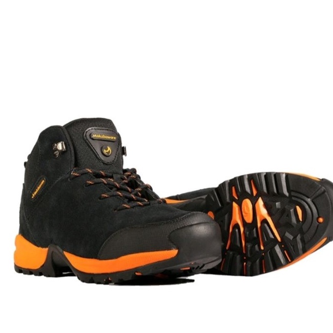Unggul Sepatu Gunung MOKZHAWARE Breathe Su Black Orange Free Kaos Kaki Sepatu Hiking MOKZHAWARE