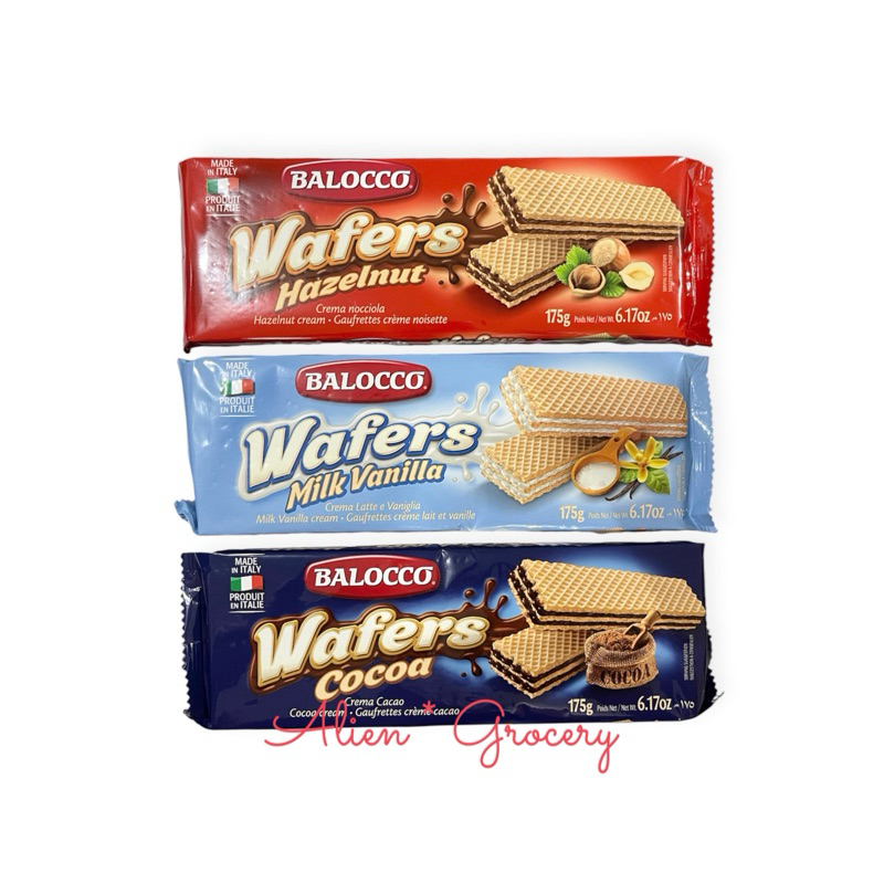 

BALOCCO Wafer Italy Hazelnut Milk Vanilla Chocolate Cocoa 175gr