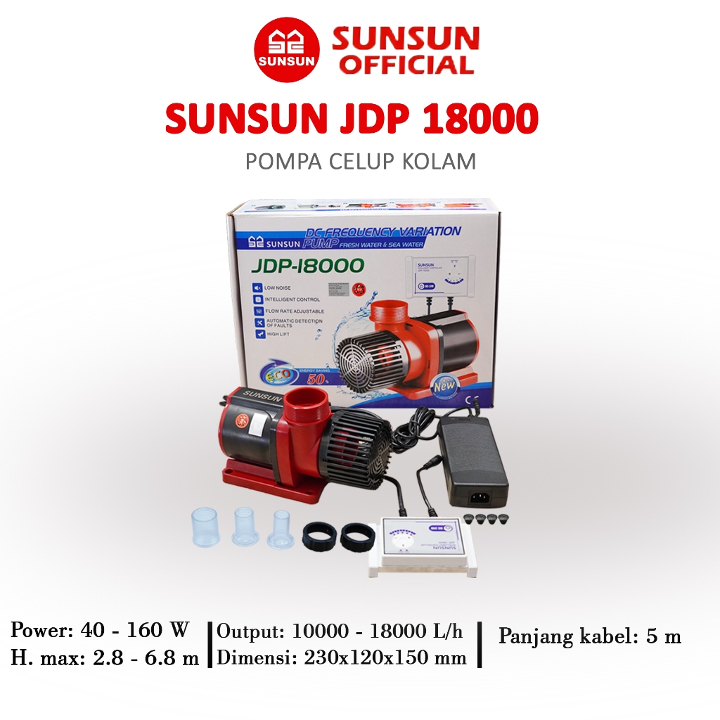SUNSUN JDP 18000 Water Pump / Pompa Celum Kolam Aquarium