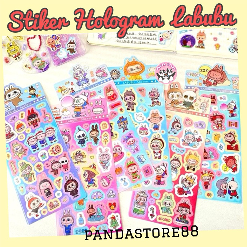 

Stiker Hologram Labubu Premium Quality Cute Premium