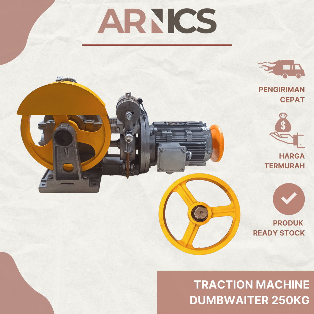 Mesin Dumbwaiter Traction Machine YJ100 250KG / Lift Barang