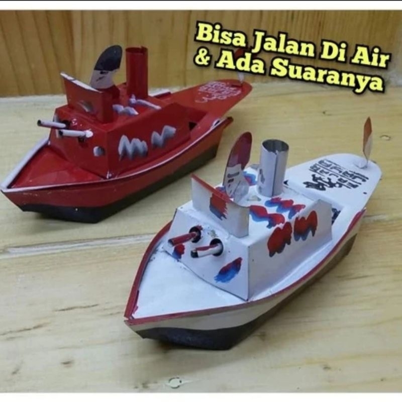 Mainan anak kapal otok-otok kapal berjalan sendiri mainan jadul anak mainan disukai anak-anak
