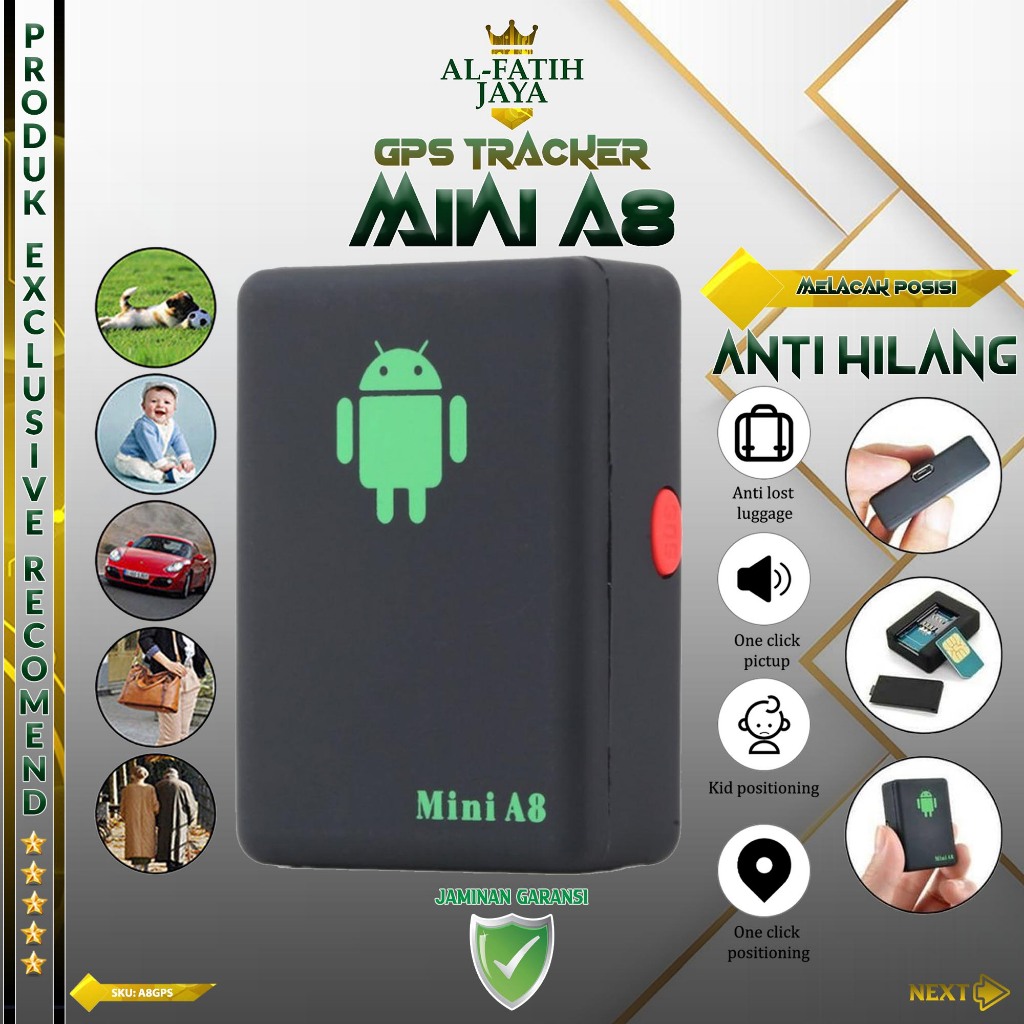 A8 GPS Alat Pelacakan Lokasi Kendaraan Mobil Motor Perekam Penyadap Suara Gps Mini A8 Tracking Locat