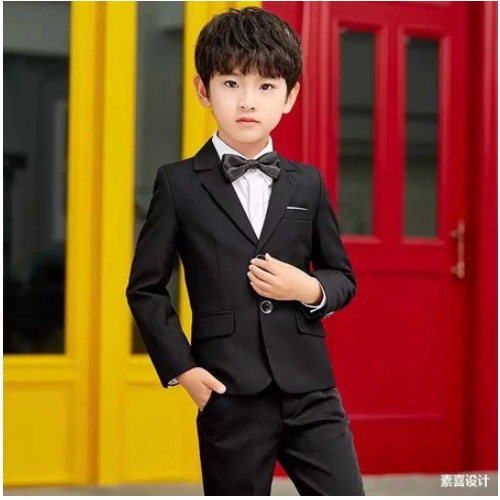 SETELAN JAS PRIA setelan jas blazer HITAM BLACK LIS PUTIH WHITE celana anak laki laki ukuran 3 4 5 6