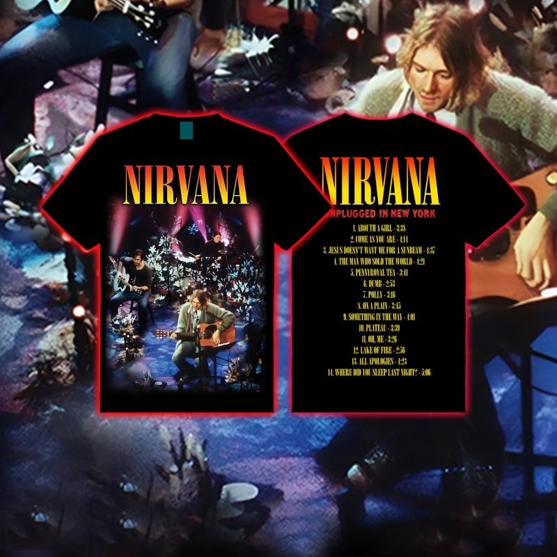 NIRVANA Nirvana unpluged band style vintage tee t-shirt| Nirvana unpluged band style vintage tee t-s