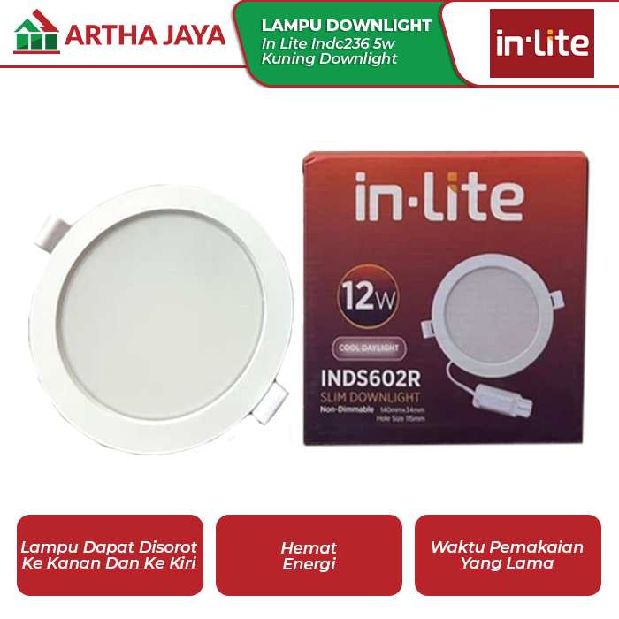 IN LITE INDC236 5 Watt Kuning Downlight / Lampu Downlight