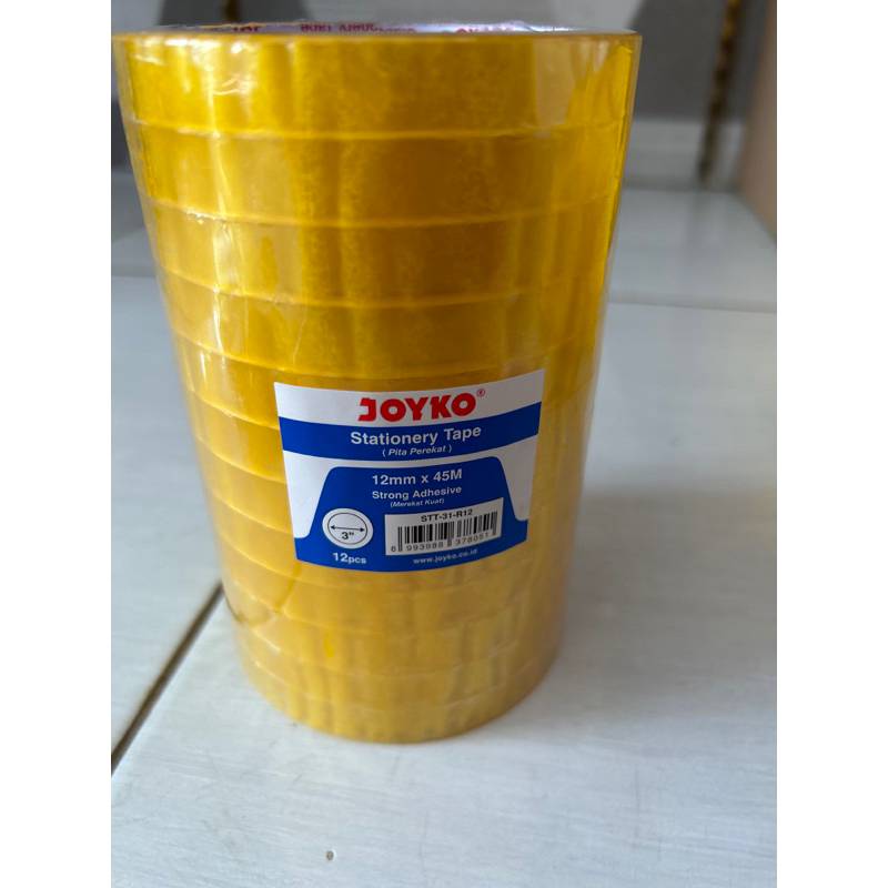 

STATIONERY TAPE JOYKO 24 MM / Isolasi Joyko 12mmx45M isi 12 pcs