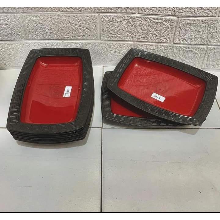 Piring Gyoza/Piring Panjang/Piring Saji  2 Warna/Piring Plastik Murah