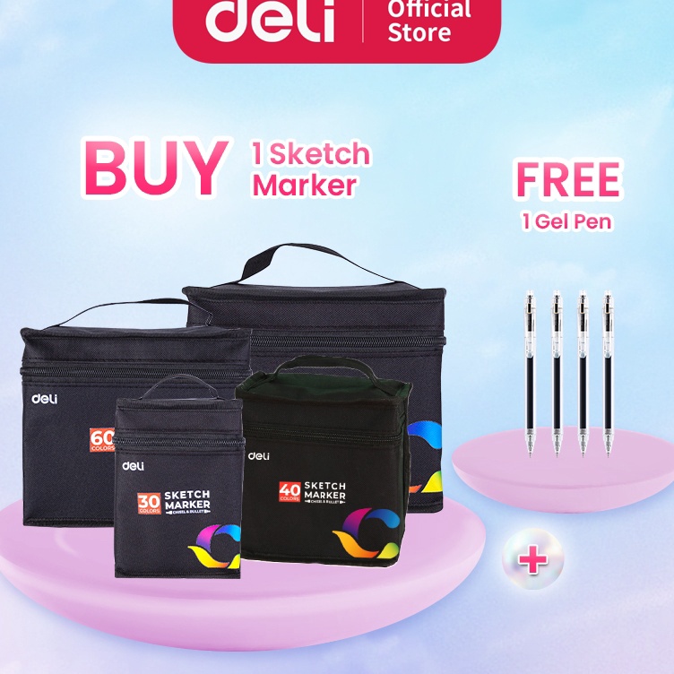 

KODE A78G Deli Sketch Marker 2 Tip E786