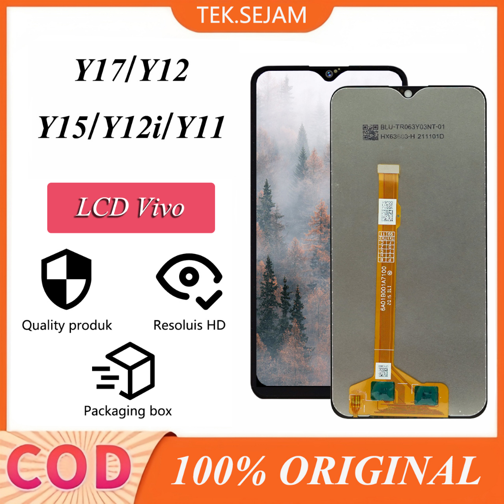 LCD ViVO  Y17 Y12 Y15 Y12i Y11 Fullset Original 100% Layar HP TOUCHSCREEN FULL SET FOR VIVO