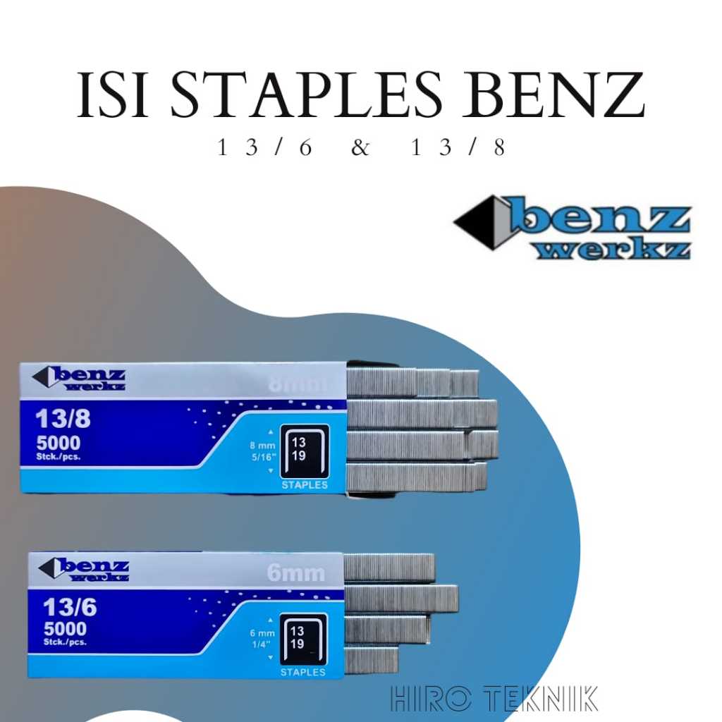 

Isi Staples / Tembakan Rapide Benz Werkz Original Asli 13/6 dan 13/8