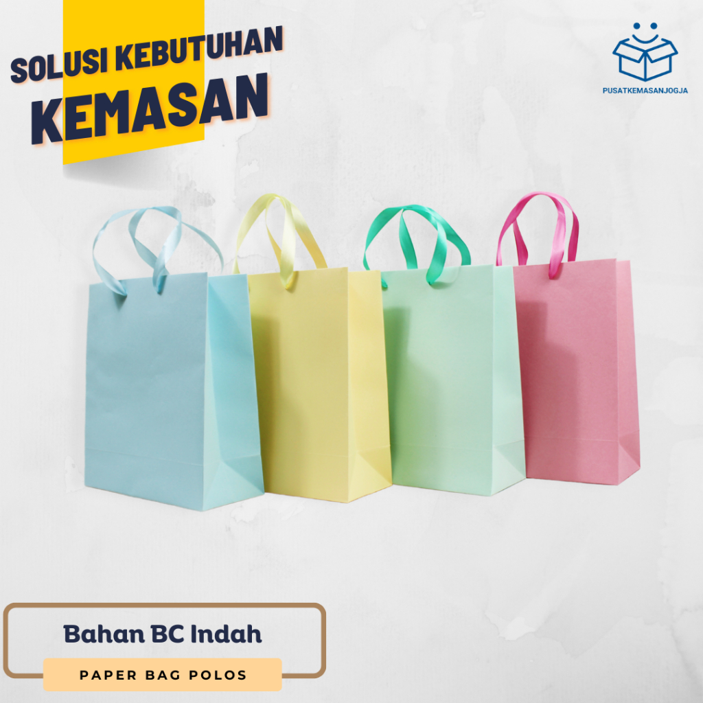 

Paper Bag Jogja / Paper bag Warna / Paperbag Polos ukuran 18 x 8 x 21 cm