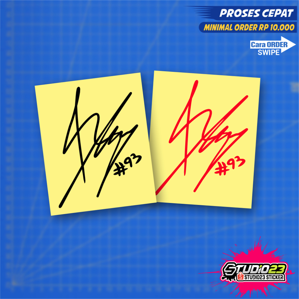 

Stiker Tandatangan Signature TTD Marc Márquez Cutting Sticker