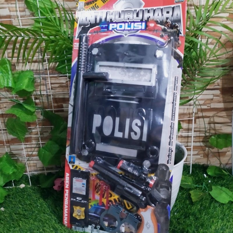 Mainan Set Helm Tameng Tongkat Polisi Anak Edukatif