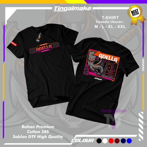 Kaos Adella Music Cumi Cumi Audio Unisex | Kaos Distro Adella Cumi Cumi Dangdut Koplo Indonesia - Fr