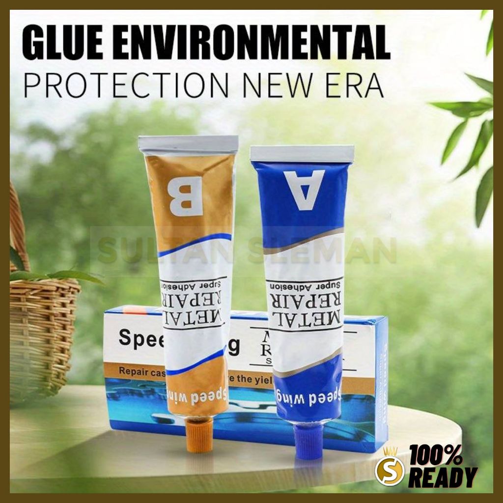 Lem Besi Tahan Panas  / Lem Besi AB Tahan Panas Multifungsi Knalpot Baja Glue Adhesive 50g 100G