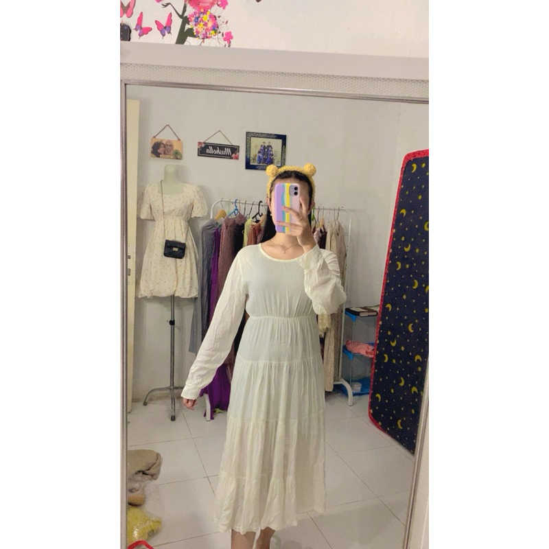 Midi dress putih