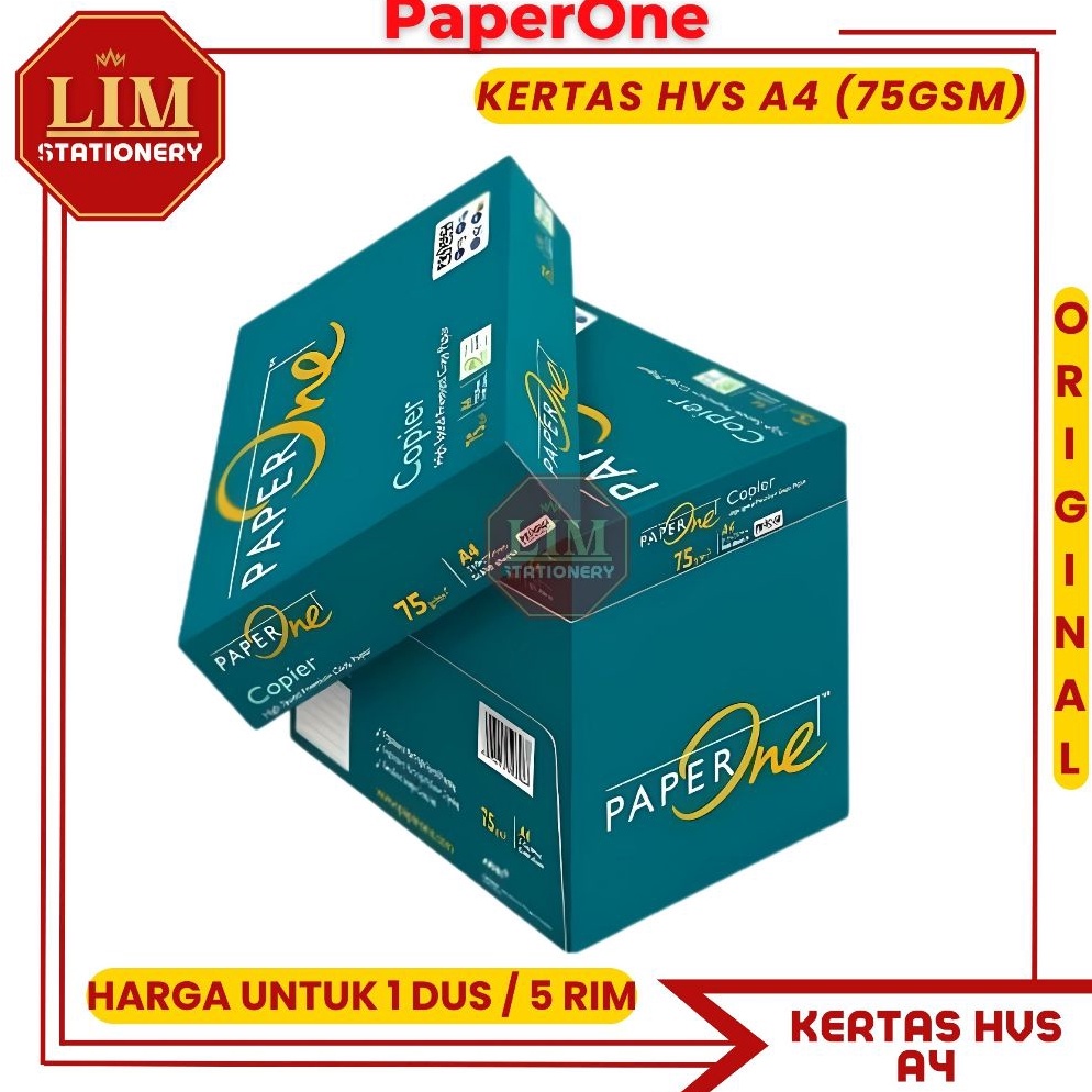 

KODE F52O InstantKertas HVS Putih A4 75Gr 5 Rim PaperOne