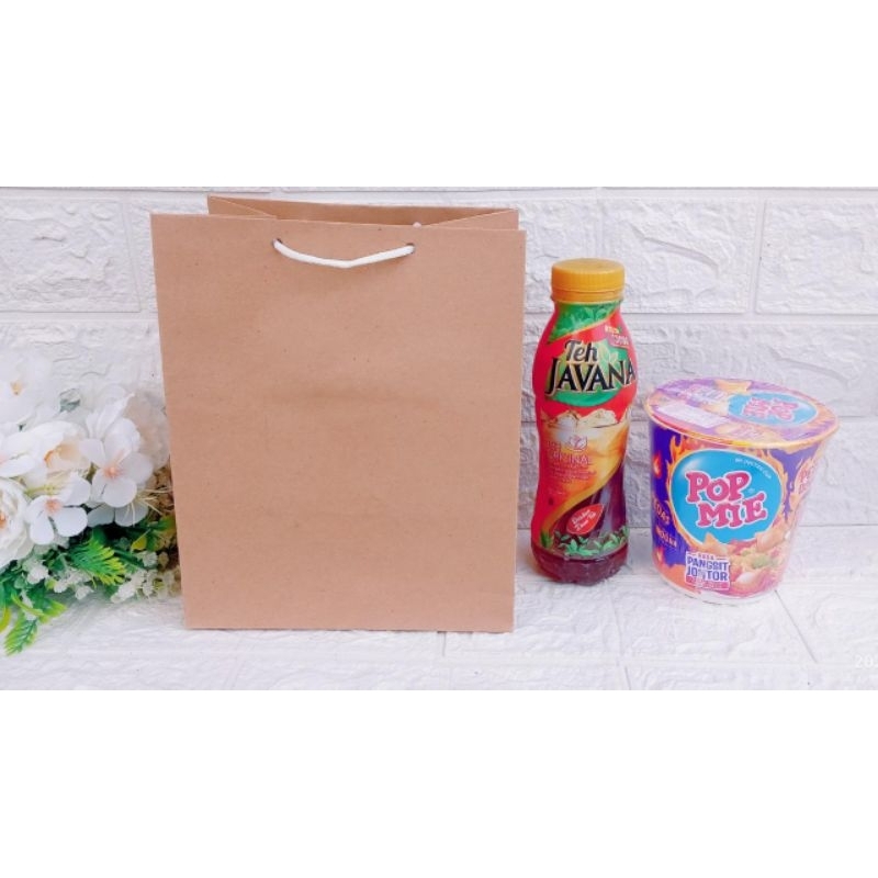 

Tas Paperbag polos ukuran 18x12x22