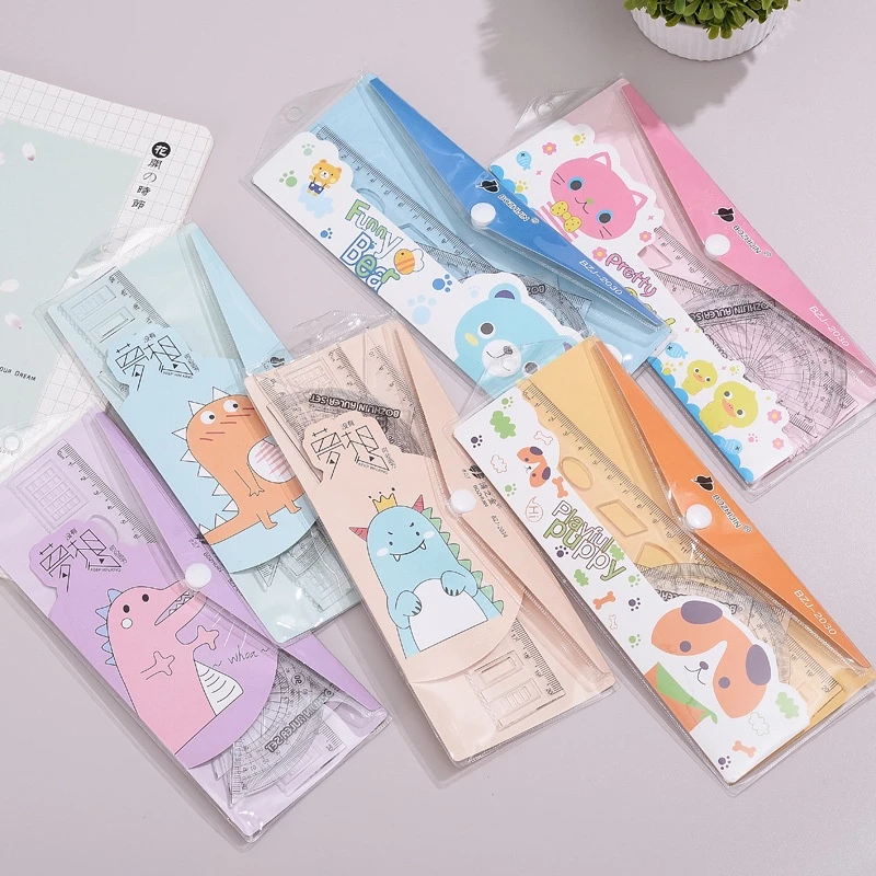 

Ruler Penggaris Plastik Set isi 4 Model