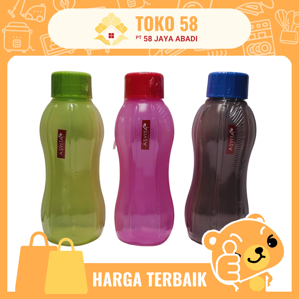 [COD] Botol Minum Neon 400ml/600ml Asvita