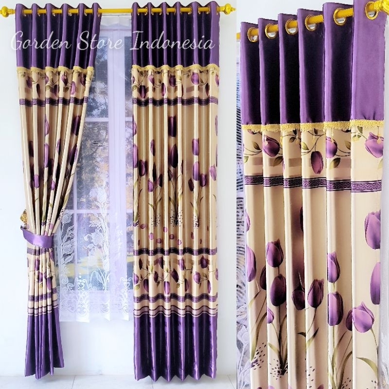 Gorden Poni Tempel Untuk Jendela kamar Dan Ruang Tamu Panjang 230cm Model Smokering