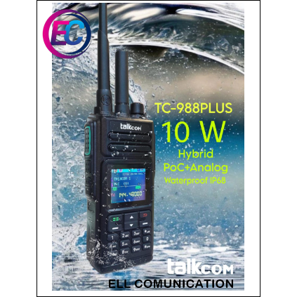 HT POC TALKCOM TC 988 PLUS HYBIRD UHF - HT TALKCOM TC988 PLUS UHF ORIGINAL POC HYBIRD VHF