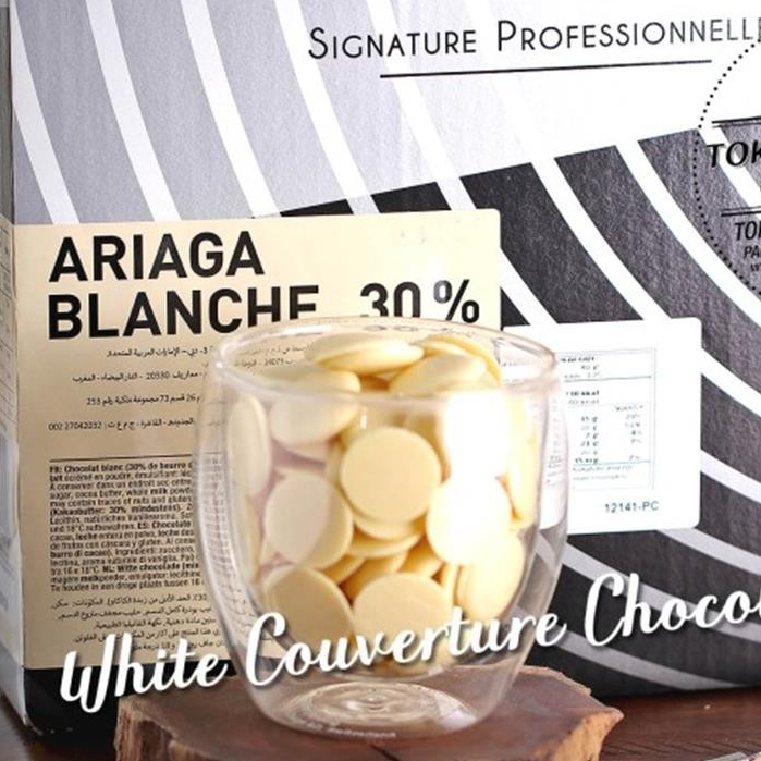 

Valrhona Ariaga Blanche 30% 1kg Couverture White Chocolate Coin Coklat