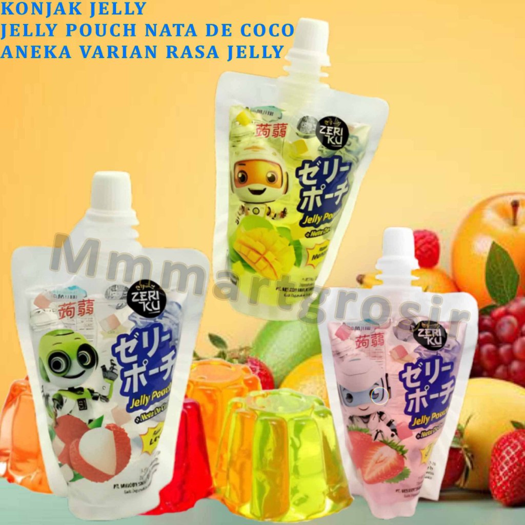 

Konjak Jelly / Jelly Pouch Nata De Coco / Aneka Varian Rasa Jelly / 60ml Isi 20pcs