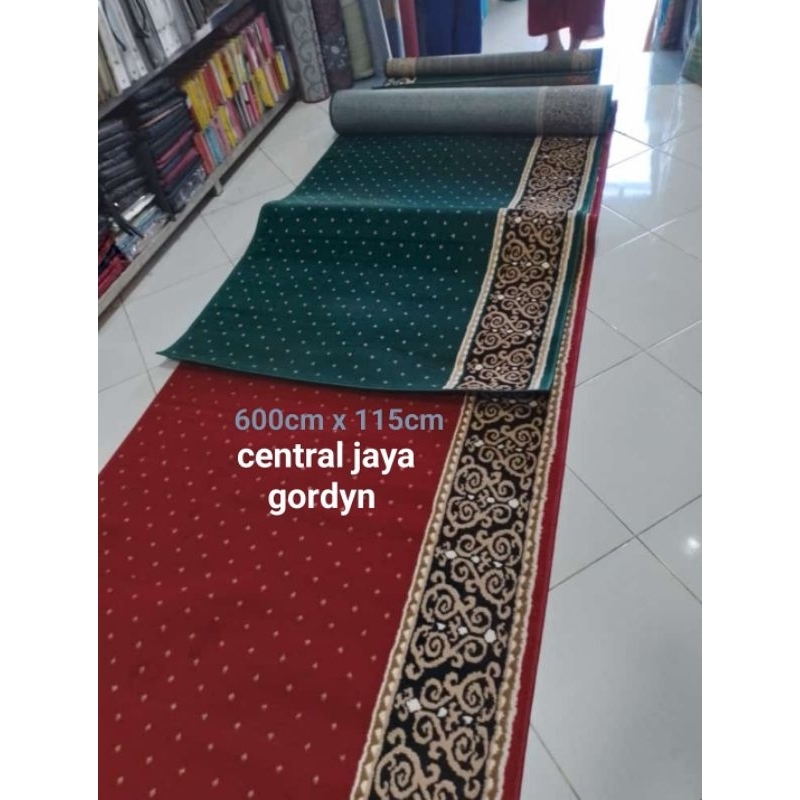 karpet sajadah masjid - karpet sajadah mushola panjang ( 600 / 6m x 115cm )