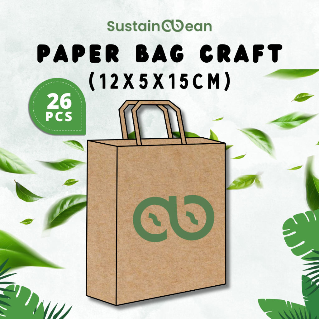 

Paper Bag Sustainabean Standar | Kertas Kraft | Ukuran 12x5x15cm | Isi 26 pcs