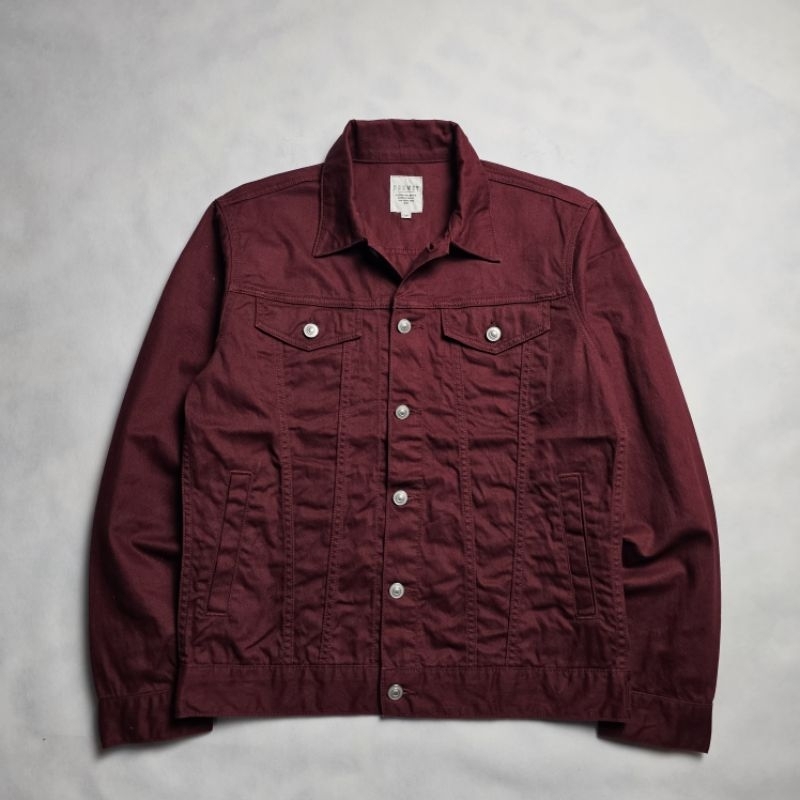 Browny trucker jacket maroon